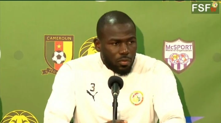Kalidou Koulibaly : « On va jouer contre un grand Cameroun qui va aussi faire face à un grand Sénégal »