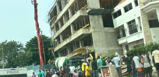 Une partie d’un immeuble en construction s’effondre, des blessés