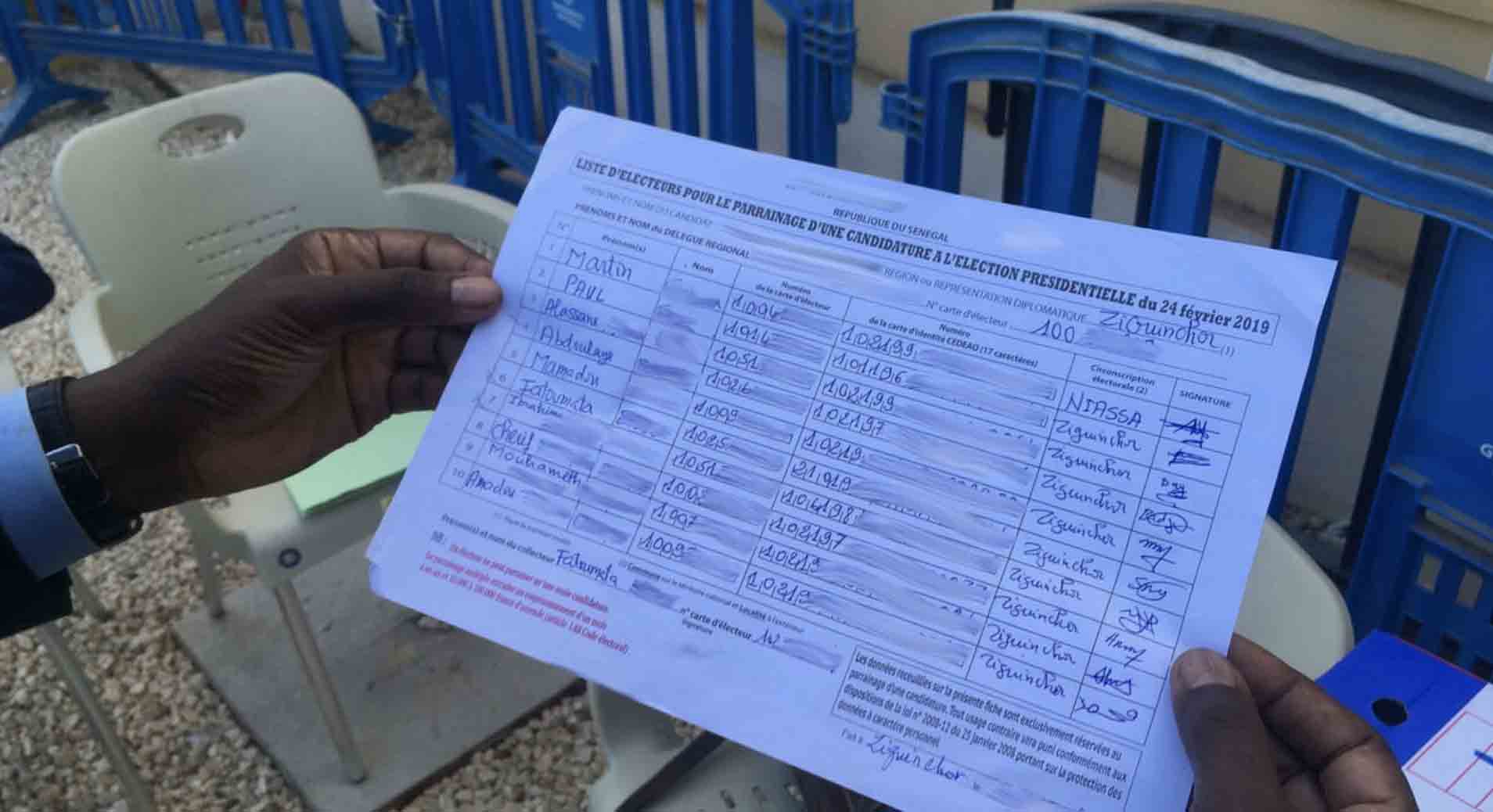 liste parrainages election presidentielle candidats senegal Jallale.net l'info dernière minute !