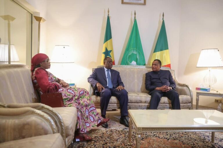 (Photos) – Visite d’amitié à Brazzaville: L’accueil chaleureux de Denis Sassou N’Guesso pour Macky Sall