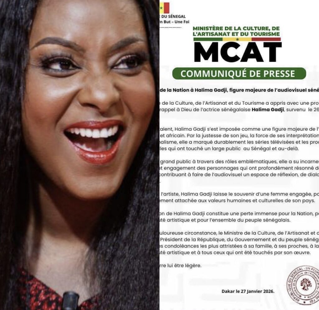 Hommage de la Nation à Halima Gadji : Figure majeure de l’ audiovisuel sénégalais