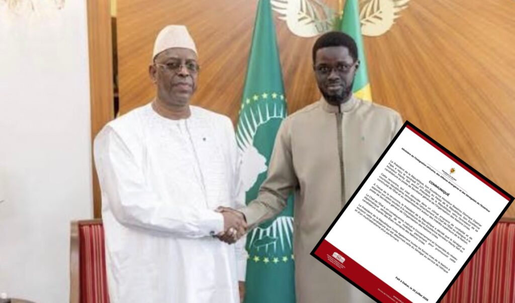 Le Président Bassirou Diomaye confirme son soutien à Macky Sall